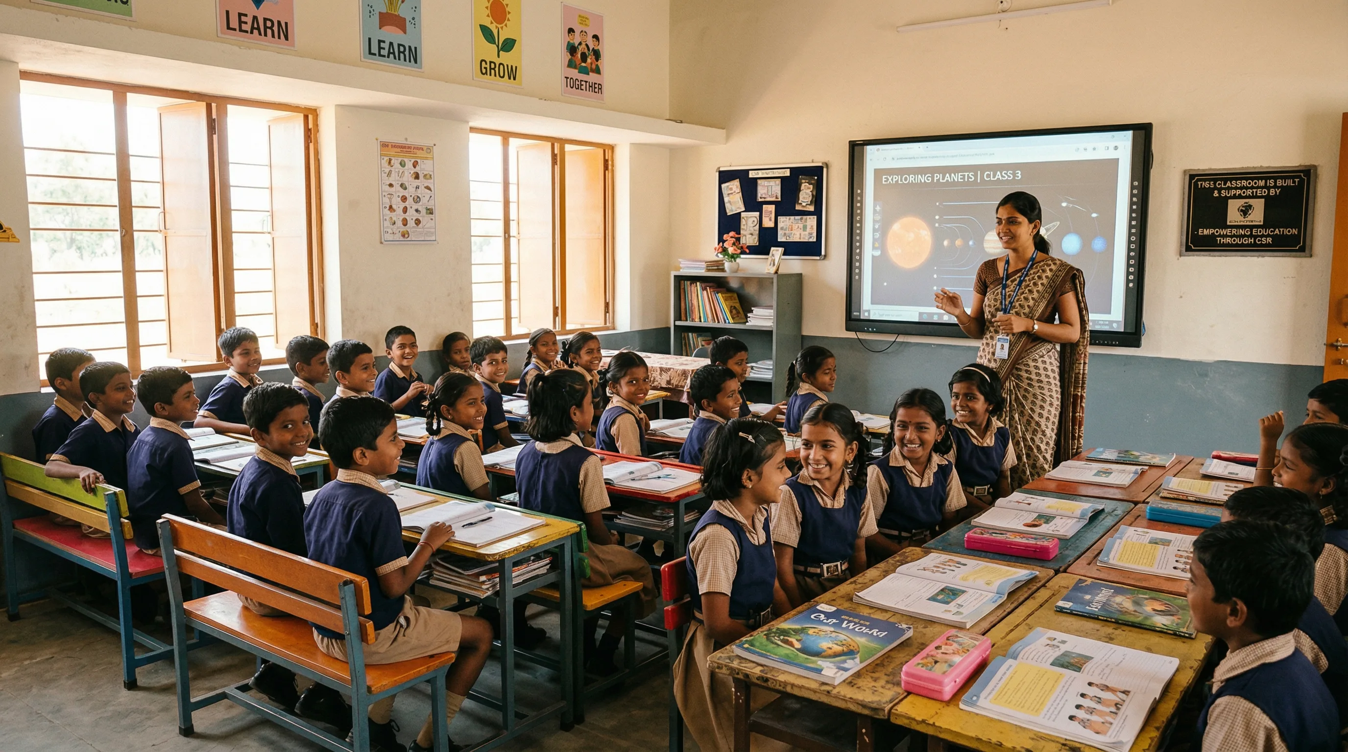 IGPL-supported classroom in Raigad District, Maharashtra