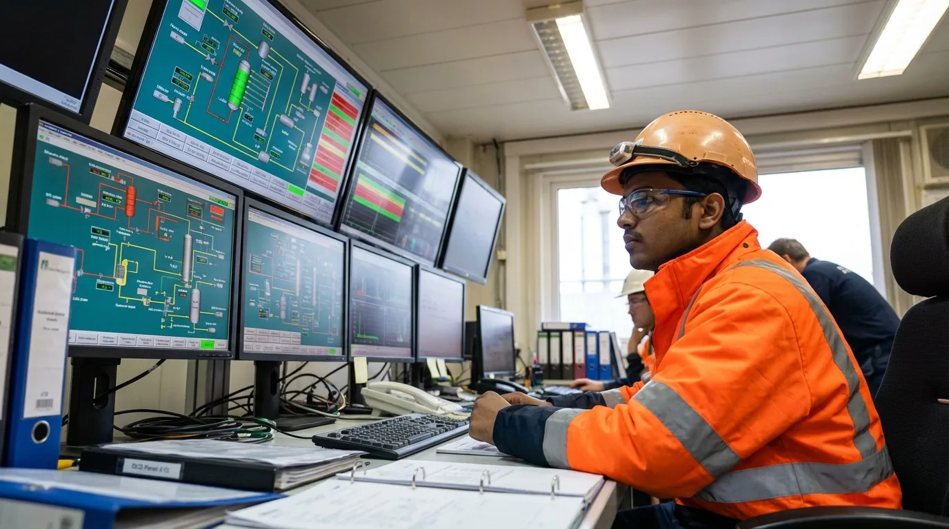 Control room team monitoring IGPL plant operations and process performance