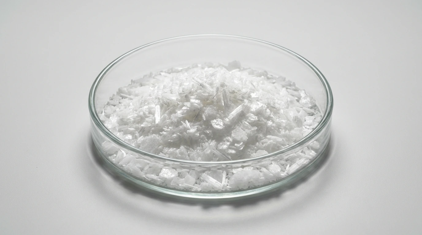 Benzoic Acid white crystals